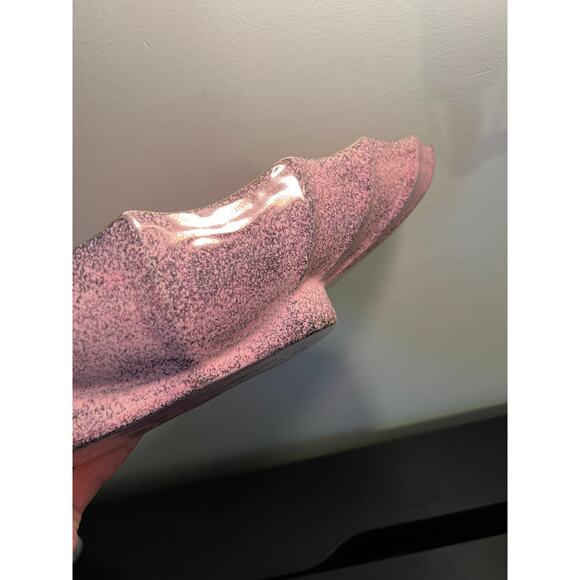 Mid-Century Modern Long Pink Bowl with Gold Splatter - Made in California - Picture 2 of 9